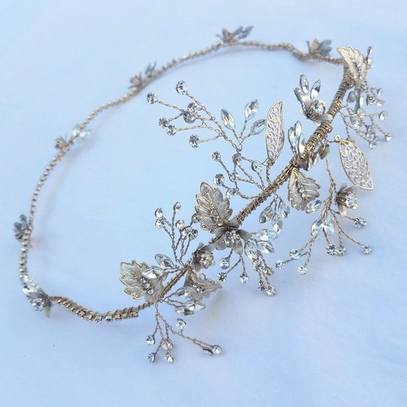 Gold Floral Headpiece - Picture 2 of 14